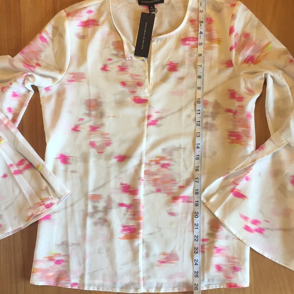 New Flowered Print Banana Republic blouse Sz M - Picture 5 of 8
